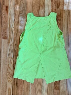 Yellow split back Active Tank Top